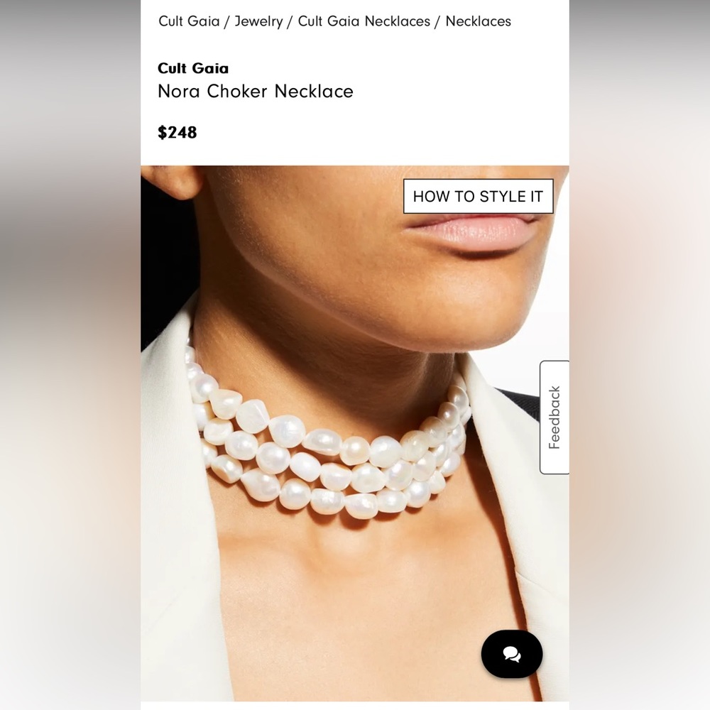 Cult Gaia Pearl Chocker- Brand New- Never Been Worn